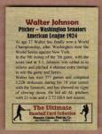 Walter Johnson '24 Washington Senators Card Collection