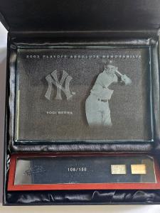 Yogi Berra 2003 Plaque with Bat Jersey #/150