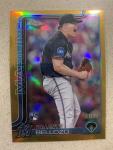 2025 Topps Chrome Valente Bellozo Gold Refractor 01/50
