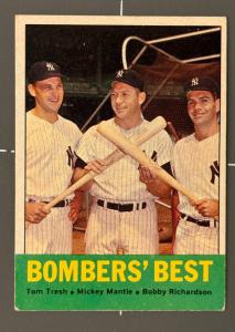 1963 Topps Bombers' Best Mickey Mantle Card