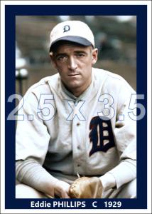 Eddie Phillips 1929 Tigers Colorized Print