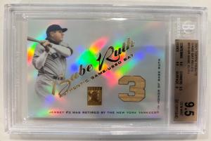 2001 Topps Tribute Babe Ruth Game Bat Relic