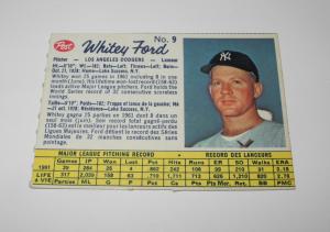 1962 Post Cereal Whitey Ford Baseball Card