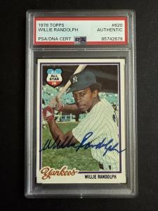 Willie Randolph 1978 Topps #620 Autographed Card