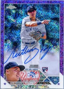 2023 Topps Chrome Anthony Volpe RC Auto Purple