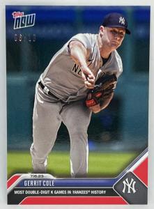 2023 Topps Now Gerrit Cole Yankees RED Parallel
