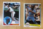 8 Mickey Rivers Autographed Texas Rangers Cards