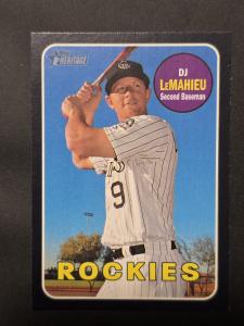 2018 Topps Heritage DJ LeMahieu Black Border /50