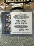 Reggie Jackson Giambi Canseco Autographed Card 2/15