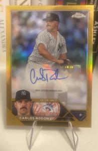 2023 Topps Chrome Carlos Rodon Gold Refractor Auto