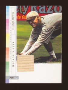 2003 Topps Gallery George Sisler Bat Card