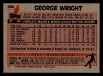 1983 Topps George Wright Rookie Card #299