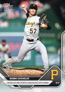Bubba Chandler Pirates 2025 Topps NOW Card