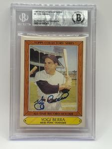 1985 Topps Yogi Berra Autograph #4 Card