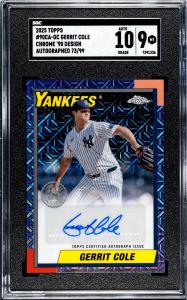 2025 Topps Gerrit Cole 1990 Design Auto 73/99