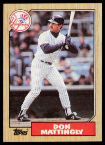 1987 Topps #500 Don Mattingly Yankees Card