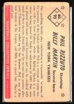 Phil Rizzuto/Billy Martin 1953 Bowman Yankees Card