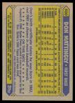 1987 Topps #500 Don Mattingly Yankees Card