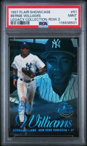 1997 Flair Showcase Bernie Williams #51 PSA 9