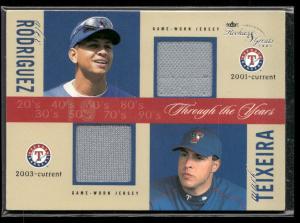 2003 Fleer Rookies & Greats A-Rod Teixeira Dual Jersey