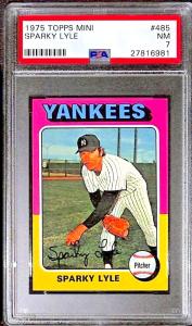 1975 Topps Mini PSA 7 Sparky Lyle Card