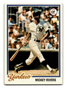 Mickey Rivers 1978 Topps #690 Yankees Card