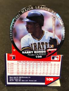 1991 Starshots Baseball Card and Button Pinbacks