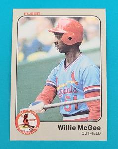 1983 Fleer Willie McGee St. Louis Cardinals Baseball Card