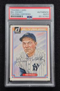 Bill Dickey Signed Yankees Donruss Baseball Card