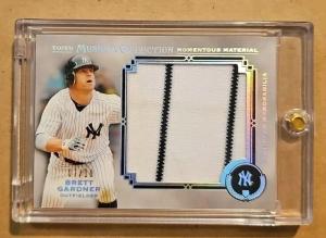 2013 Topps Museum Brett Gardner Jersey Relic Card