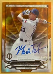 2016 Topps Tribute Mark Teixeira AUTO Orange 19/25