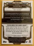 2016 Topps Tribute Mark Teixeira AUTO Orange 19/25