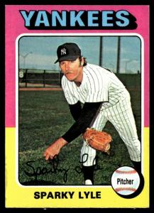 1975 Topps Sparky Lyle Yankees Mini Card #485