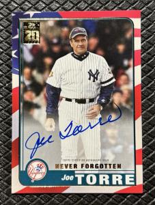 Joe Torre 2021 Topps Archives Auto Yankees Card
