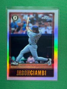 1997 Topps Chrome Jason Giambi Refractor Card