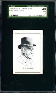 1950 A.G. Spalding Callahan Hall of Fame Card