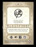 2005 SP Legendary Cuts Lou Gehrig Yankees Card