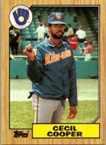 1987 Topps #10 Cecil Cooper Milwaukee Brewers Card