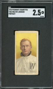 1909 T206 Walter Johnson Portrait Card - SGC 2.5
