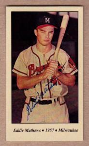 Eddie Mathews '57 Milwaukee Braves Tobacco Road Card
