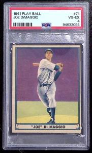 1941 Play Ball Joe DiMaggio Yankees Card PSA 4