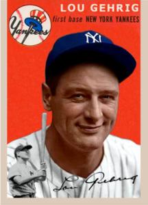 Lou Gehrig Card - Buy 5, Get 1 Free