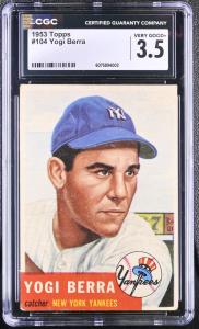 1953 Topps Yogi Berra #104 Baseball Card