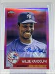Willie Randolph 2022 Topps Chrome Pink Refractor Auto