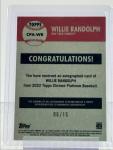 Willie Randolph 2022 Topps Chrome Pink Refractor Auto