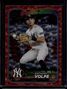 2024 Topps Anthony Volpe Orange Crackle Foil #180