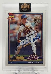 David Cone 2021 Archives Autograph /33 Card