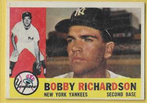 1960 Topps Bobby Richardson Yankees Card #405