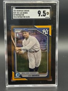 Lou Gehrig 2024 Bowman Chrome Gold Retrofractor /50