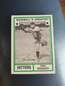 Tris Speaker 1982 TCMA Baseball’s Greatest Hitters Card